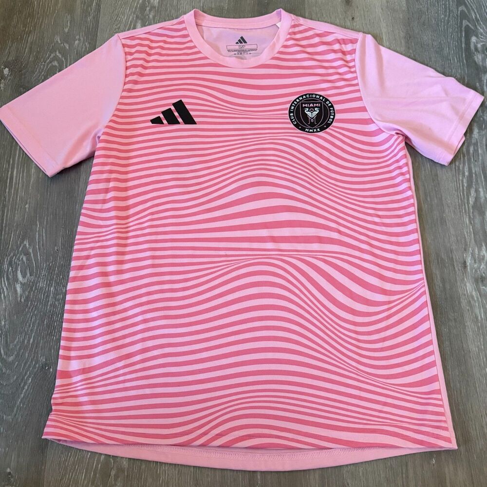adidas Lionel Messi Inter Miami CF Pre Match Jersey Pink #10 Mens Small S/P